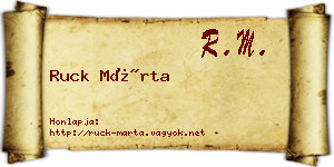 Ruck Márta névjegykártya