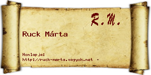 Ruck Márta névjegykártya